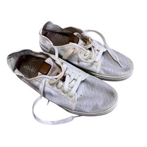 Olukai Pehuea Li Comfort Lightweight Sneakers Shoes Tapa white Womens Size 8.5